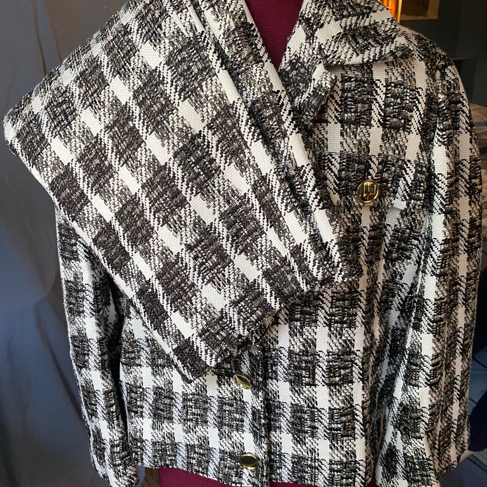 J. Crew Black & White Skirt Suit